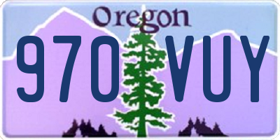 OR license plate 970VUY
