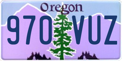 OR license plate 970VUZ