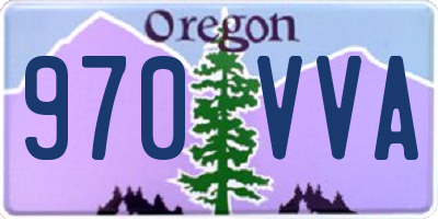 OR license plate 970VVA