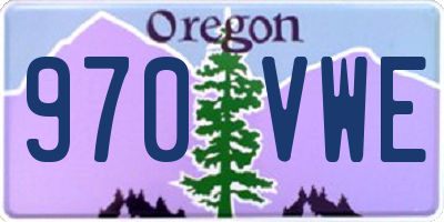 OR license plate 970VWE