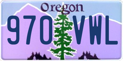OR license plate 970VWL