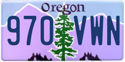 OR license plate 970VWN