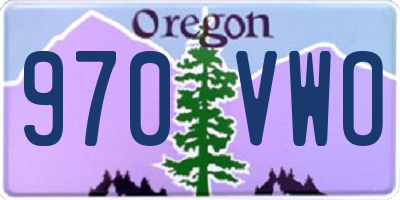 OR license plate 970VWO