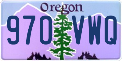 OR license plate 970VWQ
