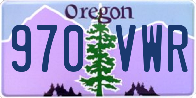 OR license plate 970VWR