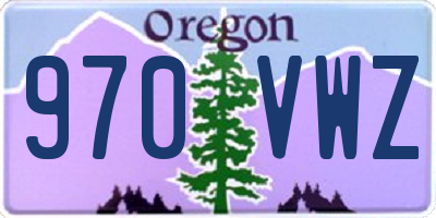 OR license plate 970VWZ