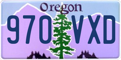 OR license plate 970VXD
