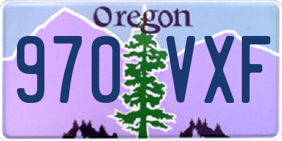 OR license plate 970VXF