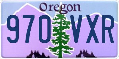 OR license plate 970VXR