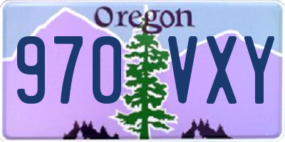 OR license plate 970VXY