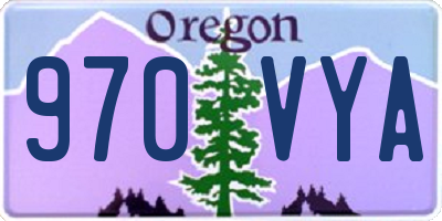 OR license plate 970VYA