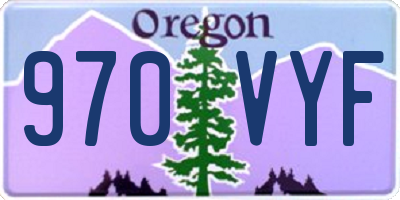 OR license plate 970VYF