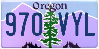 OR license plate 970VYL