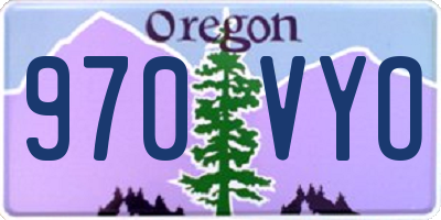 OR license plate 970VYO
