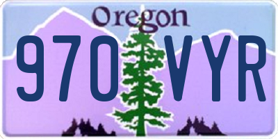 OR license plate 970VYR