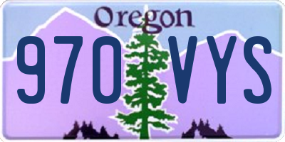 OR license plate 970VYS