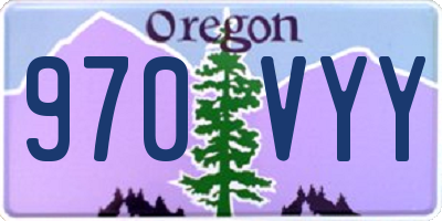 OR license plate 970VYY
