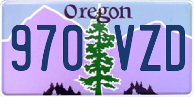 OR license plate 970VZD