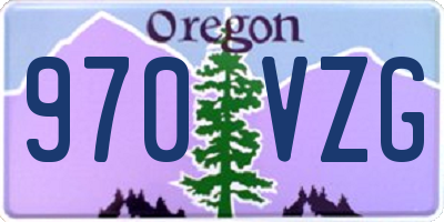 OR license plate 970VZG