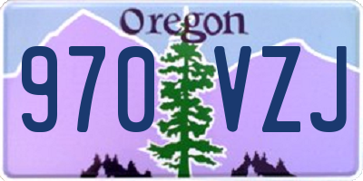OR license plate 970VZJ