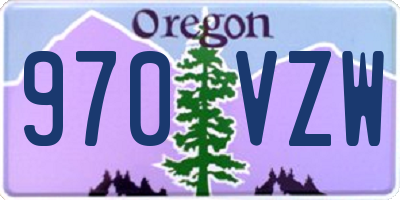 OR license plate 970VZW