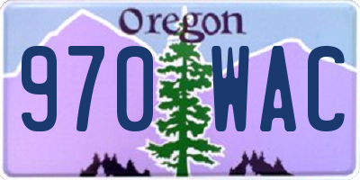 OR license plate 970WAC