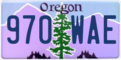 OR license plate 970WAE