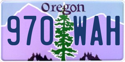 OR license plate 970WAH