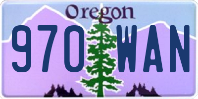 OR license plate 970WAN