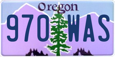 OR license plate 970WAS