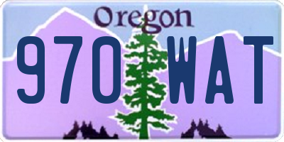 OR license plate 970WAT