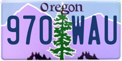 OR license plate 970WAU