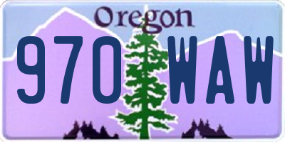 OR license plate 970WAW