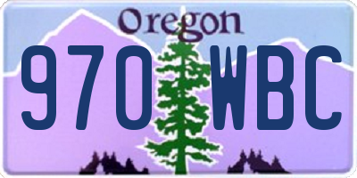 OR license plate 970WBC