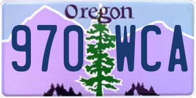 OR license plate 970WCA