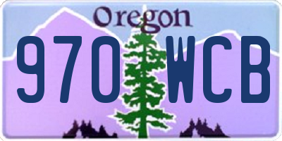 OR license plate 970WCB