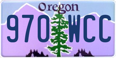 OR license plate 970WCC
