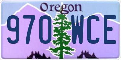 OR license plate 970WCE