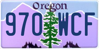 OR license plate 970WCF