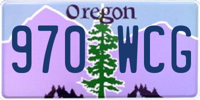 OR license plate 970WCG