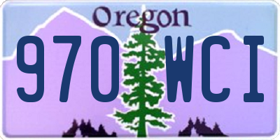 OR license plate 970WCI