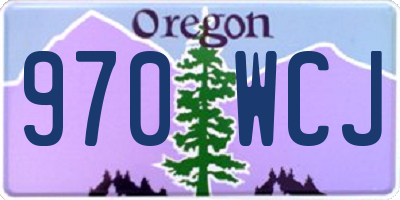 OR license plate 970WCJ