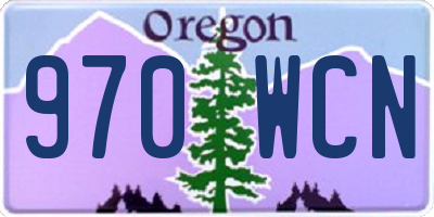 OR license plate 970WCN