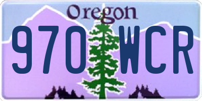 OR license plate 970WCR