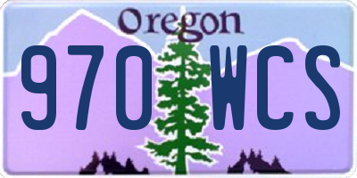 OR license plate 970WCS