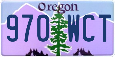 OR license plate 970WCT