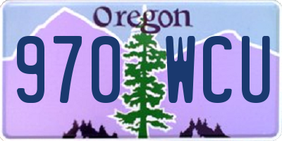 OR license plate 970WCU