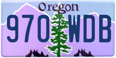 OR license plate 970WDB
