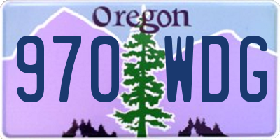 OR license plate 970WDG