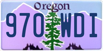 OR license plate 970WDI